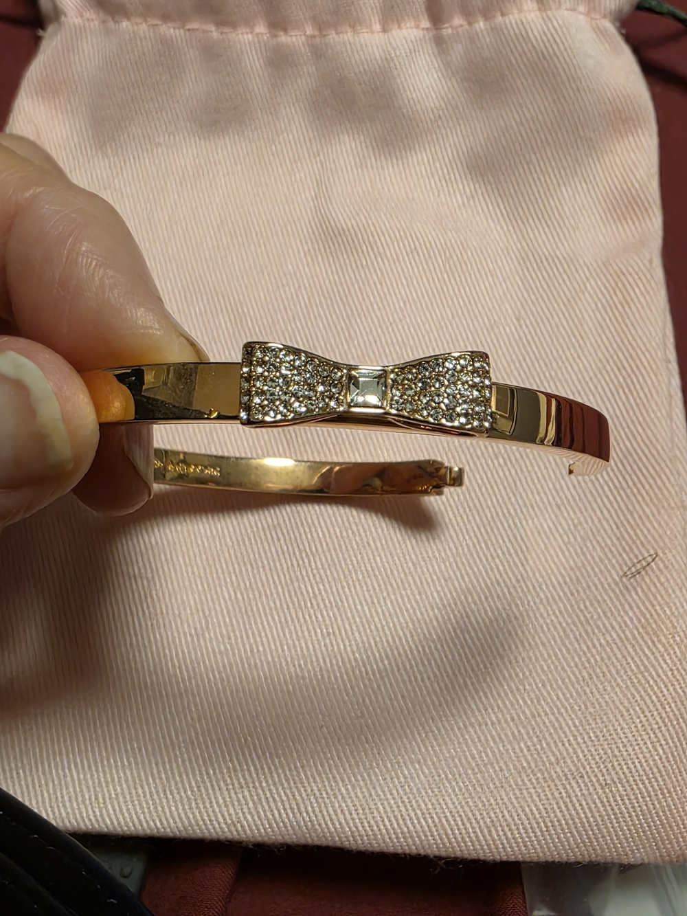 kate spade gold bow bangle bracelet